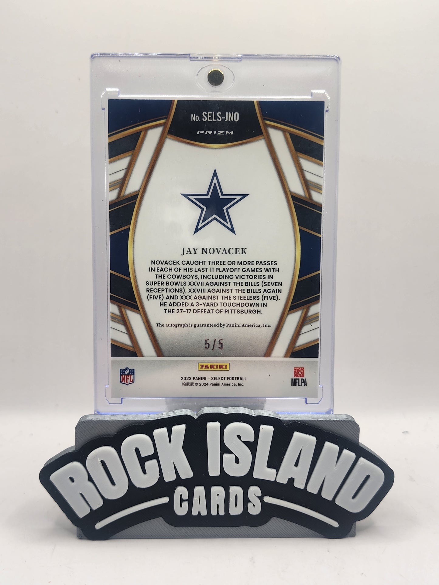 Jay Novacek 2024 Panini Select #SELS-JNO Green Shimmer Prizm 5/5