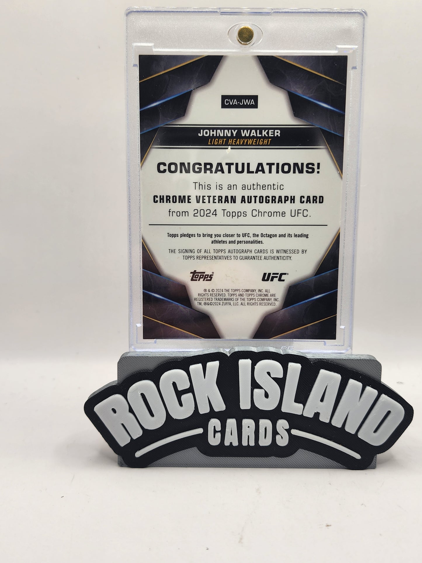Johnny Walker 2024 Topps Chrome UFC #CVA-JWA