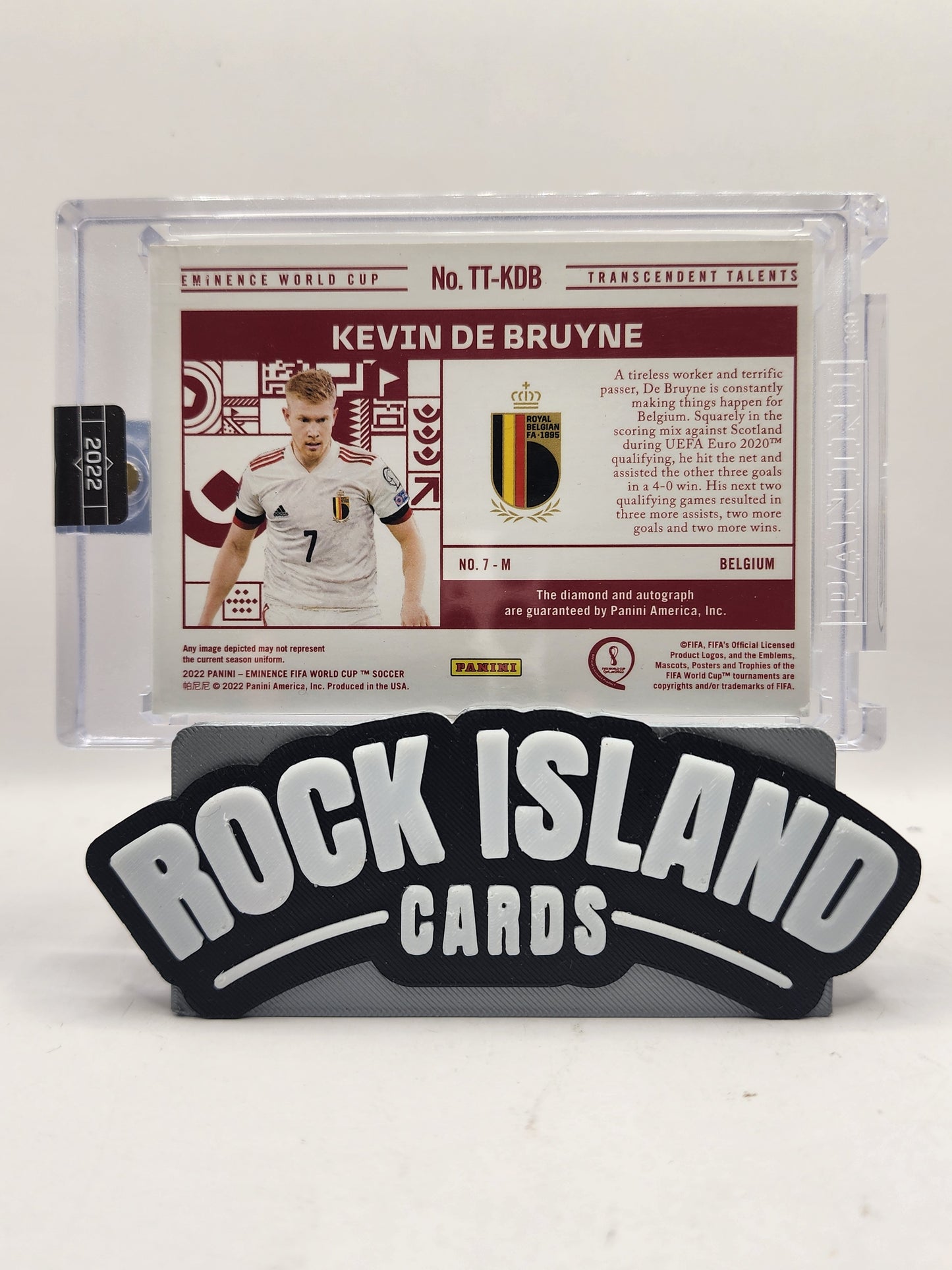 Kevin De Bruyne 2022 Panini Eminence FIFA World Cup Transcendent Talents /10