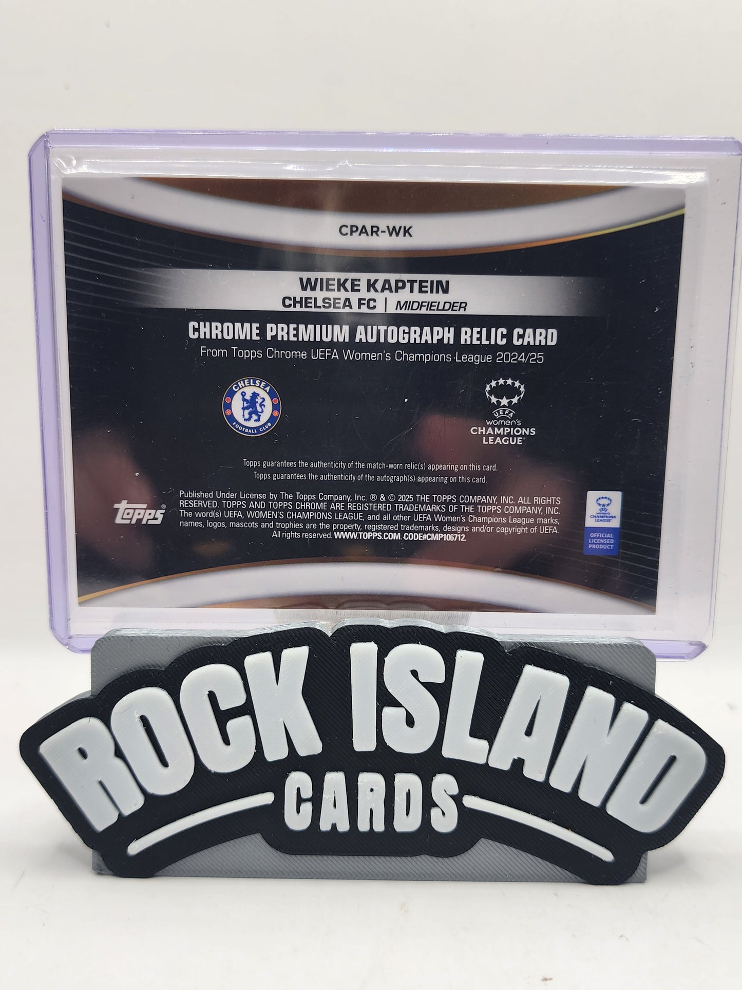 Wieke Kaptein 2025 Topps Chrome UEFA Women's Champions League #CPAR-WK RC 32/50