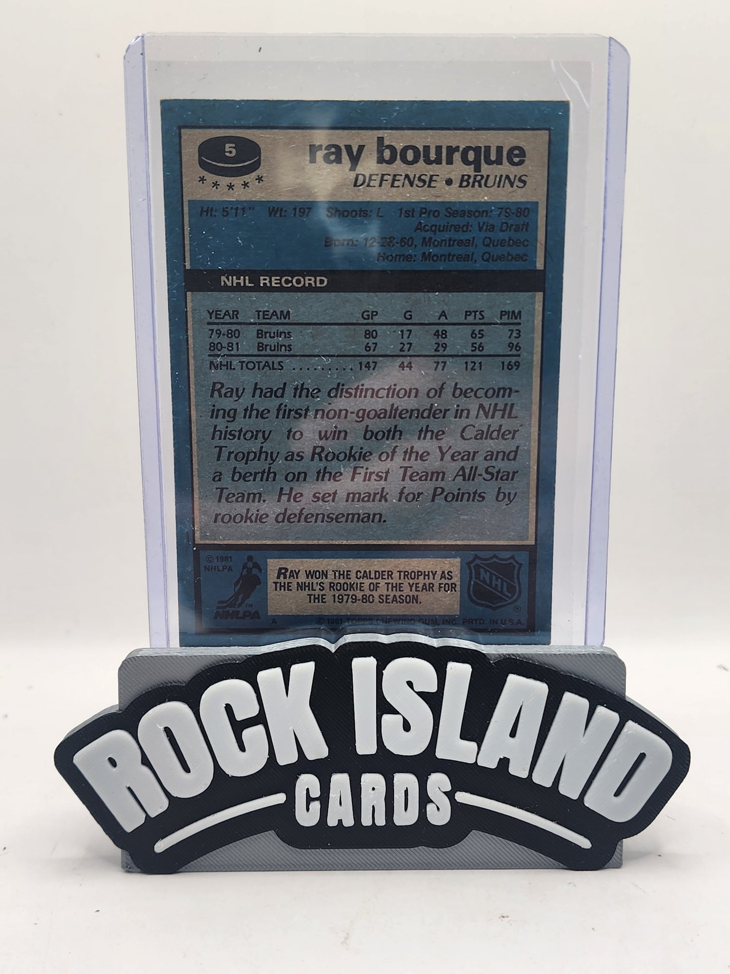 Ray Bourque 1981 Topps #5