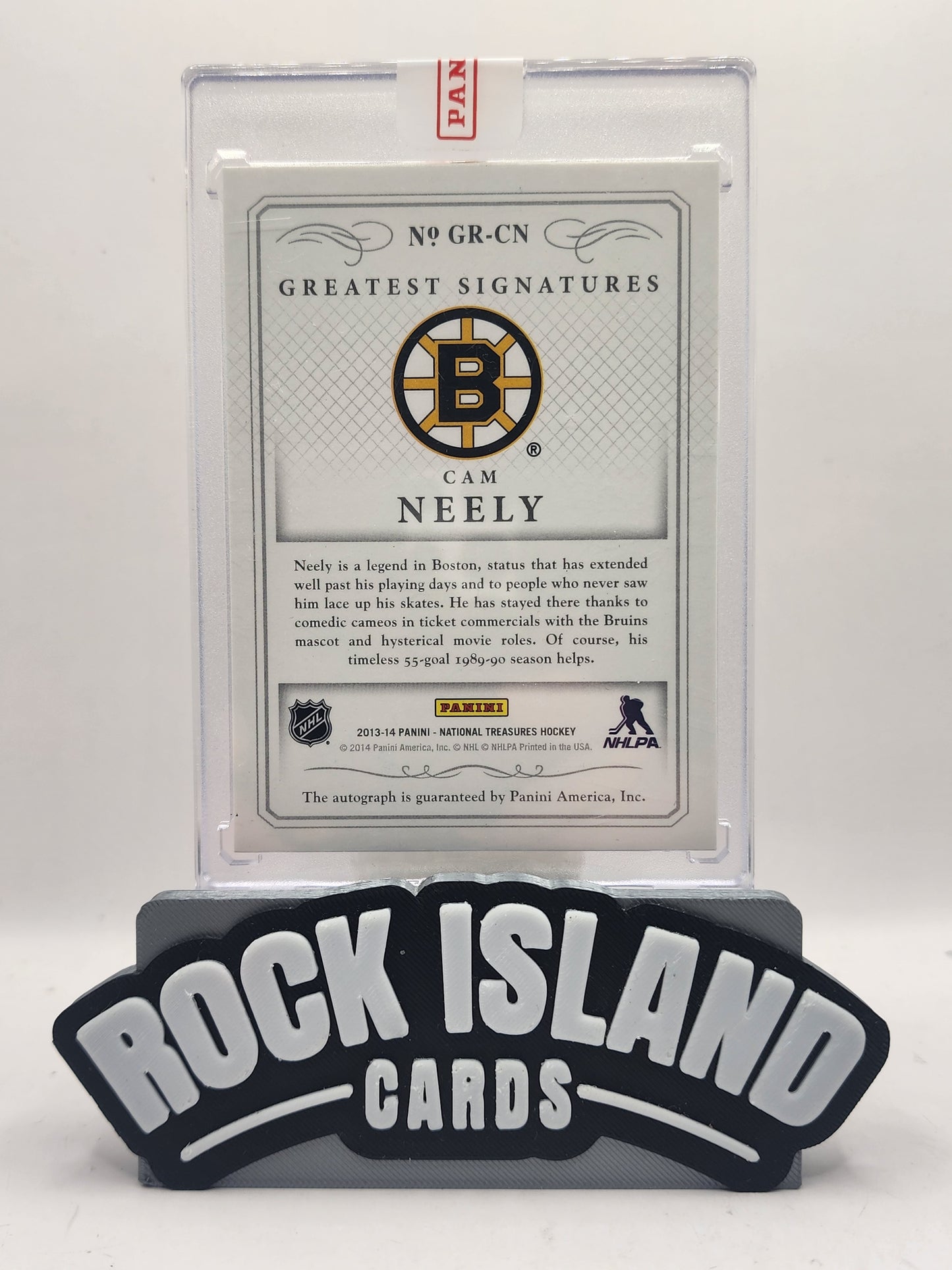 Cam Neely 2014 Panini National Treasures Auto #GR-CN 13/25