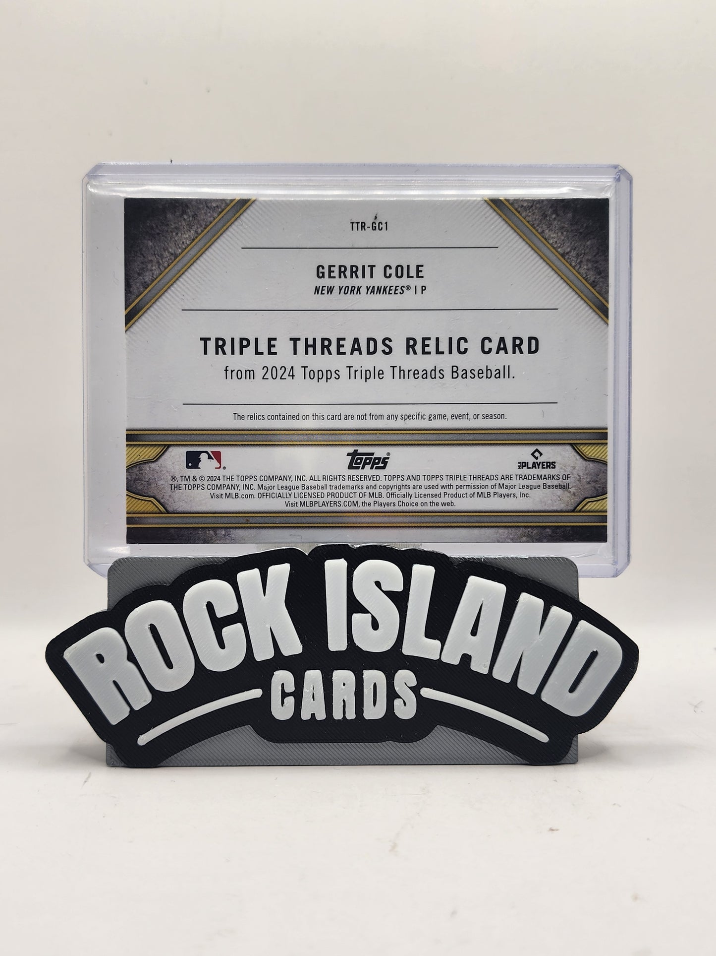 Gerrit Cole 2024 Topps Triple Threads #TTR-GC1 /9 Game-Used Memorabilia