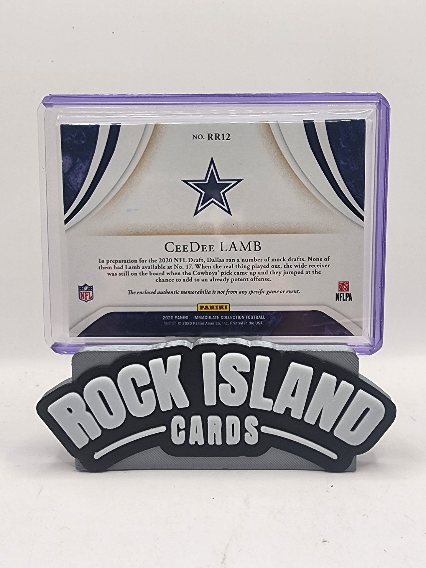 CeeDee Lamb 2020 Panini Immaculate Collection #RR12 Reserve Rookie Patch 2/5