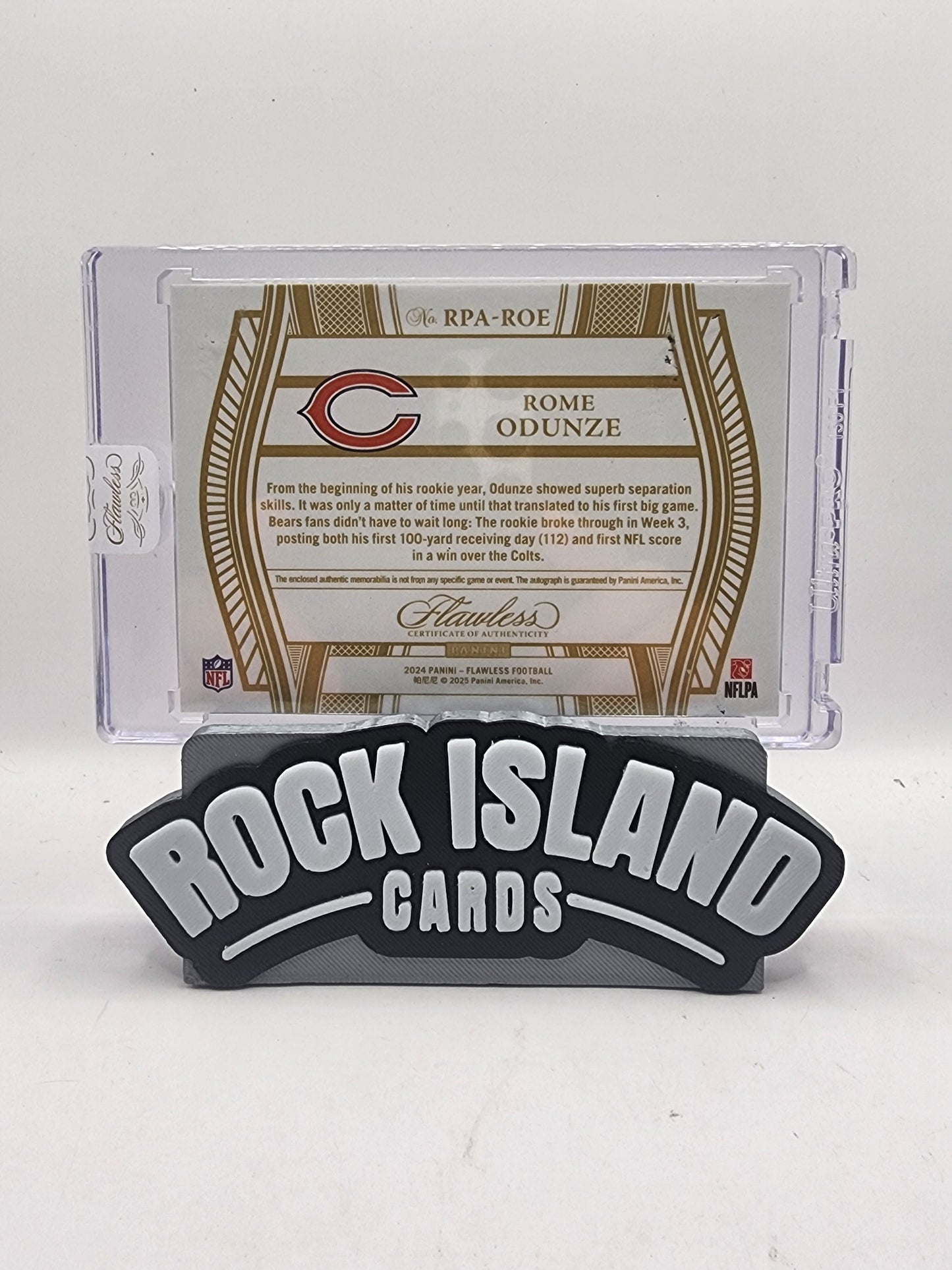 Rome Odunze 2025 Panini Flawless #RPA-ROE Rookie /25 Patch
