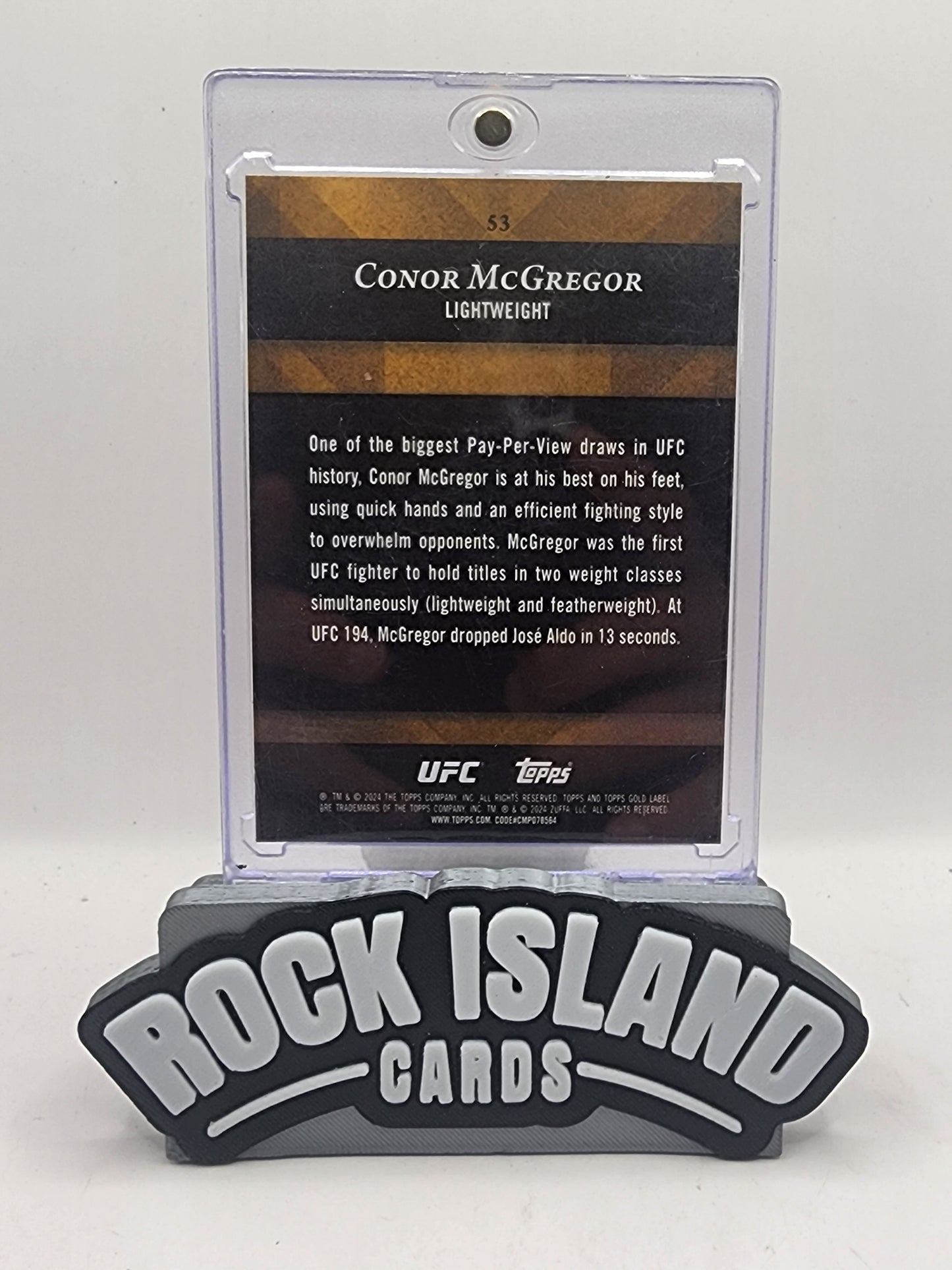 Conor McGregor 2024 Topps Gold Label UFC #53 Green