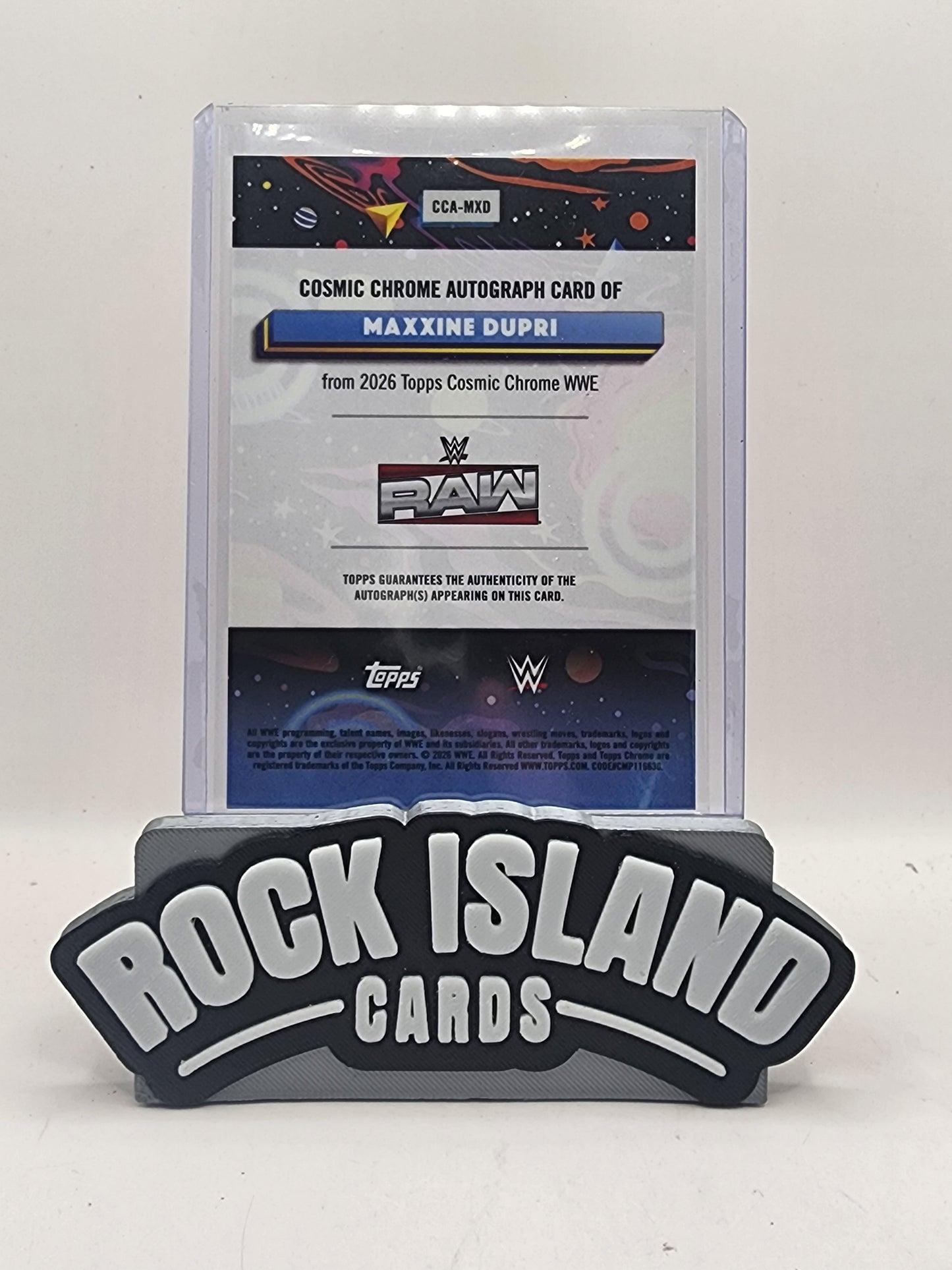 Maxxine Dupri 2026 Topps Cosmic Chrome WWE #CCA-MXD Orange Nucleus /25