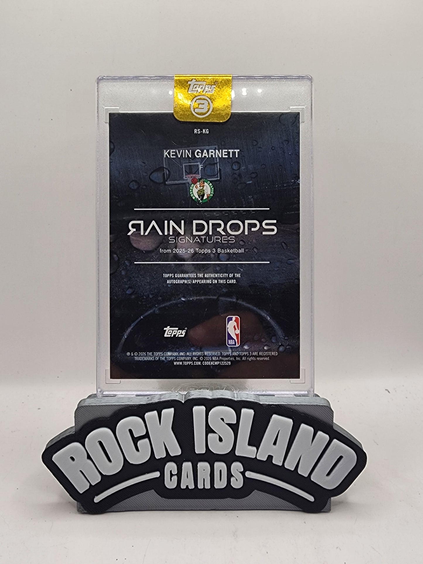 Kevin Garnett 2026 Topps 3 Rain Drops Signatures #RS-KG 05/15