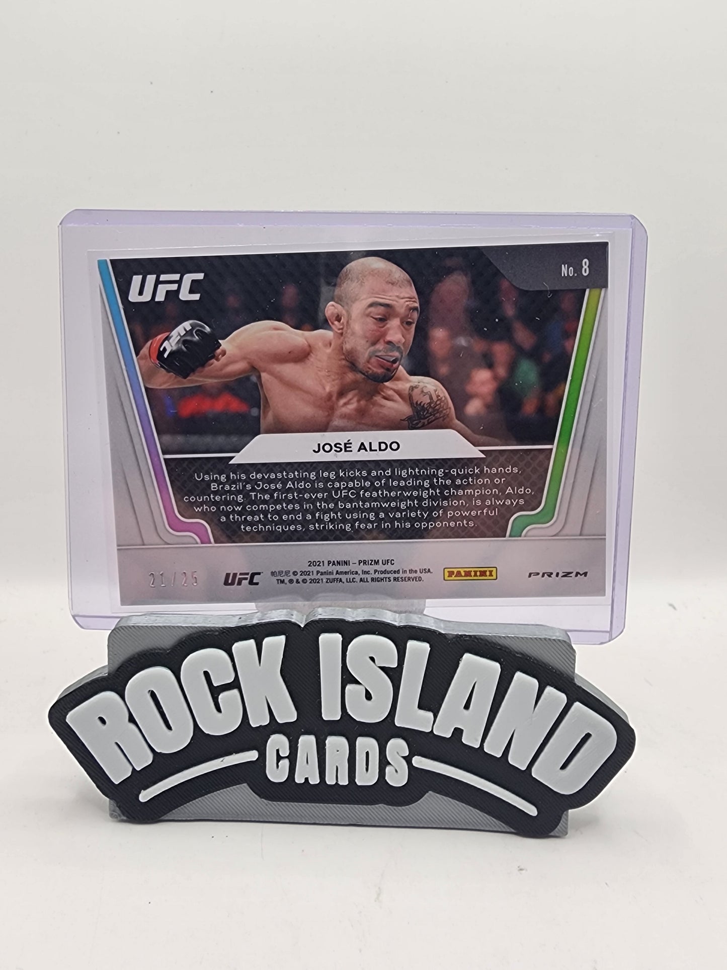 Jose Aldo 2021 Panini Prizm UFC Knockout Artists #8 Silver 21 / 25