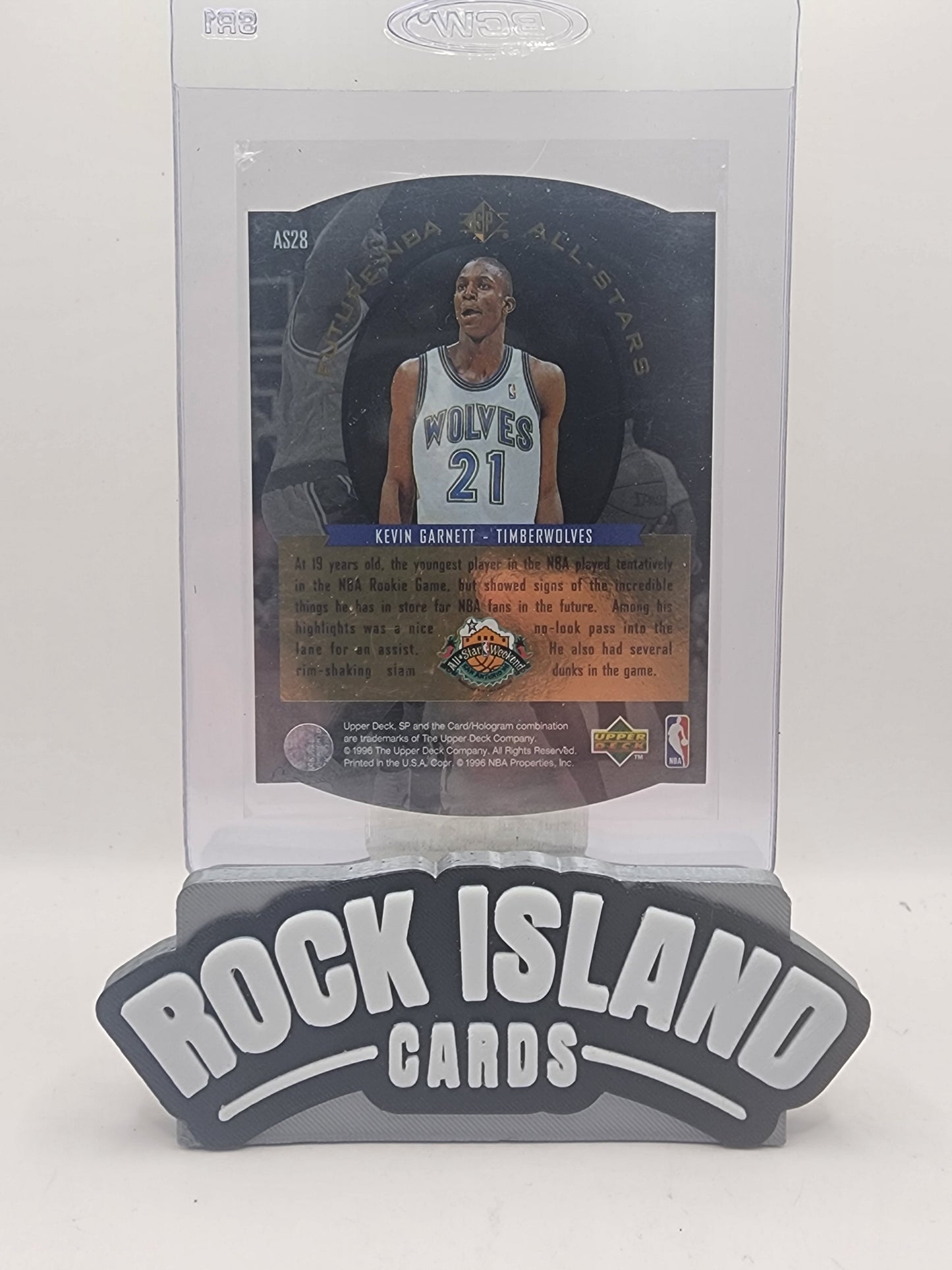 Kevin Garnett 1996 Upper Deck SP Future NBA All-Stars #AS28