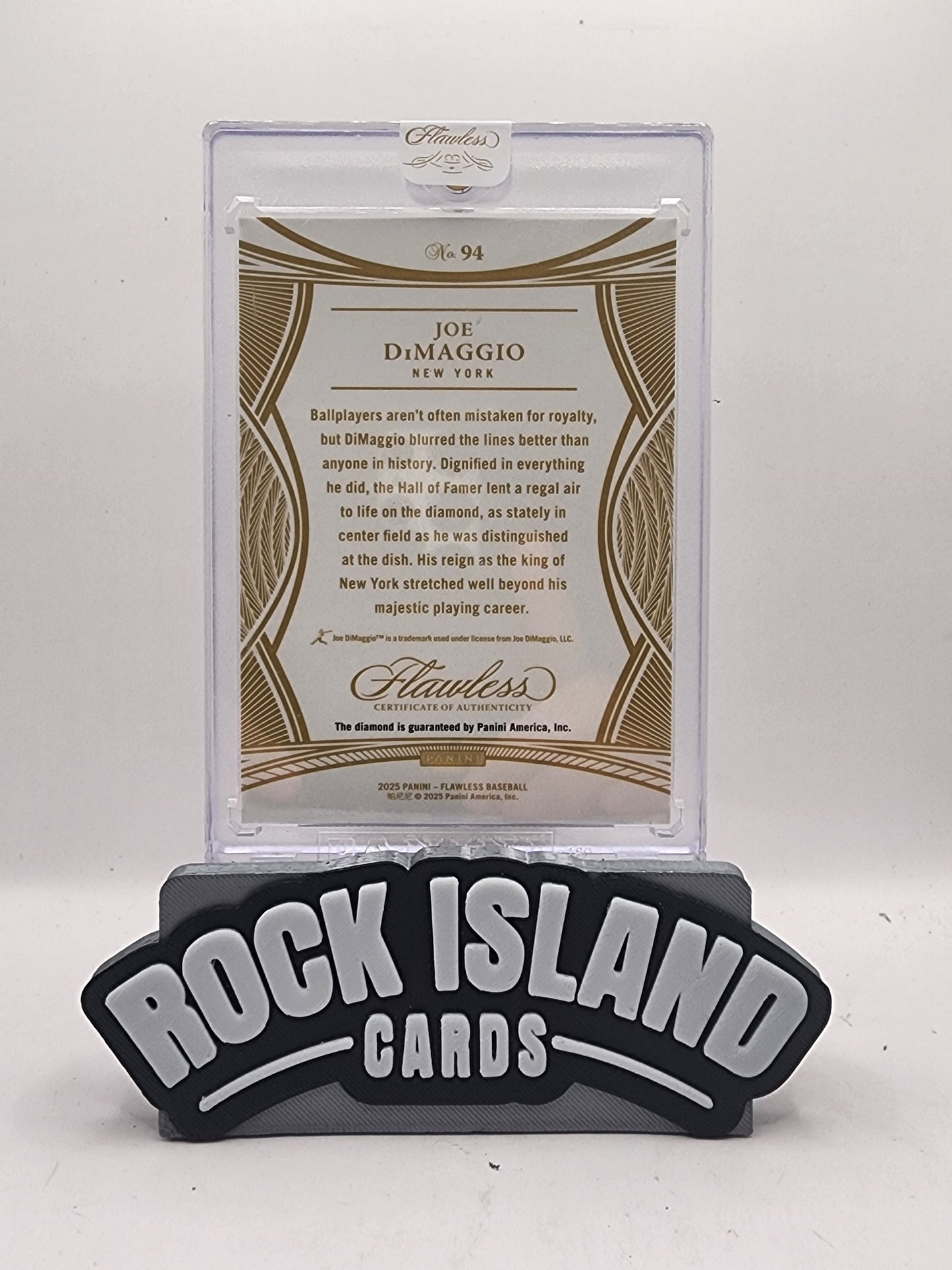 Joe DiMaggio 2025 Panini Flawless Baseball #94 Legends Silver /25 Diamond