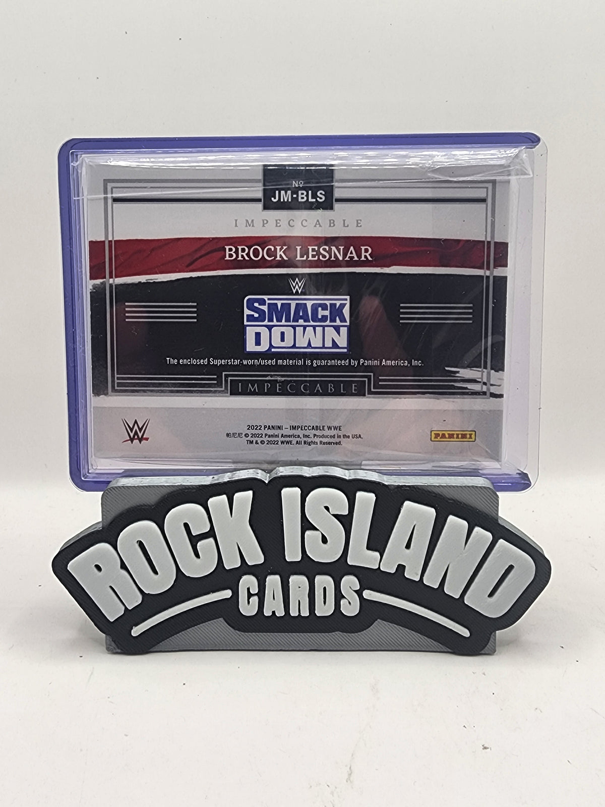 Brock Lesnar 2022 Panini Impeccable WWE #JM-BLS /35 Memorabilia