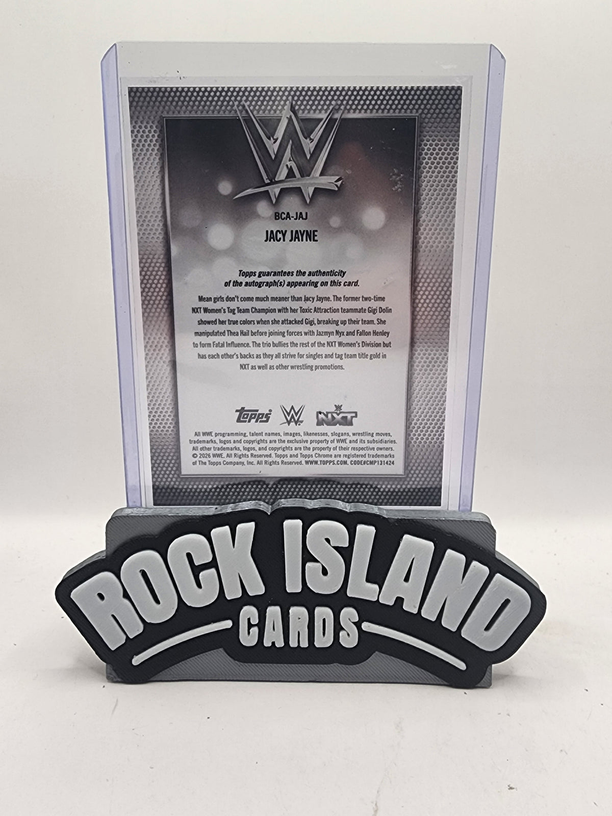 Jacy Jayne 2026 Topps Chrome WWE #BCA-JAJ Orange Refractor 21/25