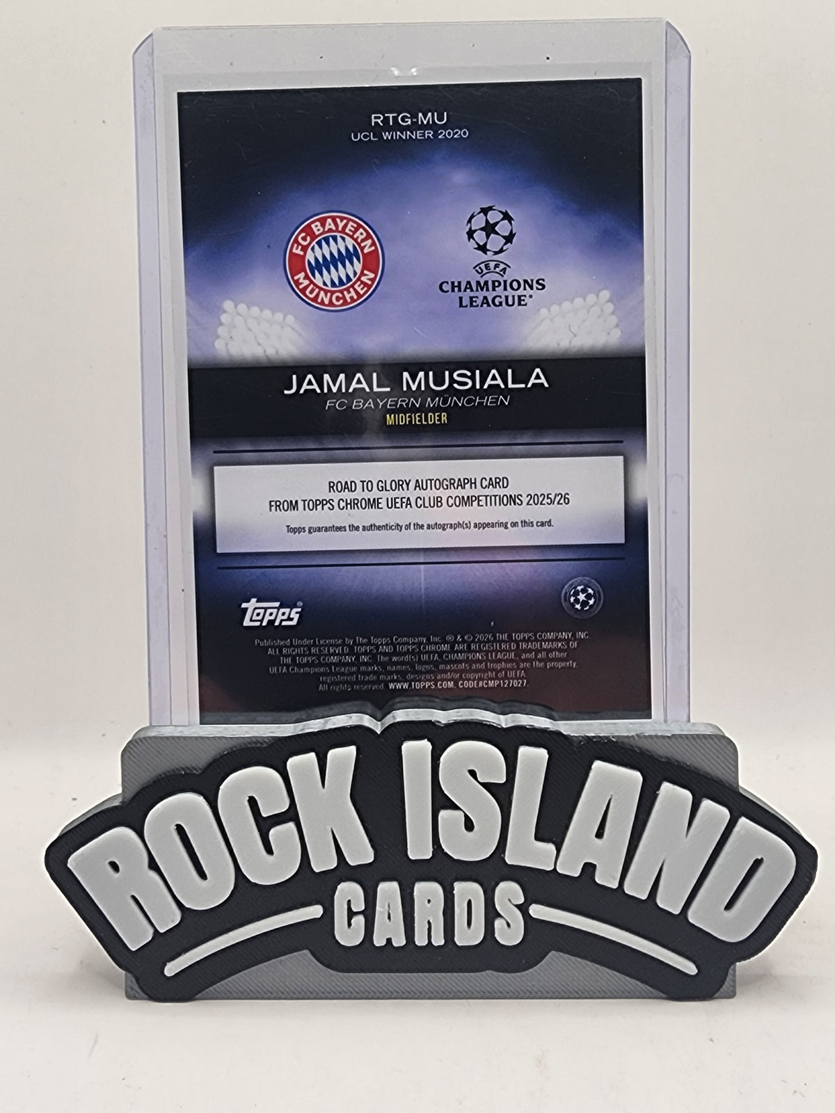 Jamal Musiala 2026 Topps Chrome UEFA Club Competitions Road to Glory #RTG-MU /50