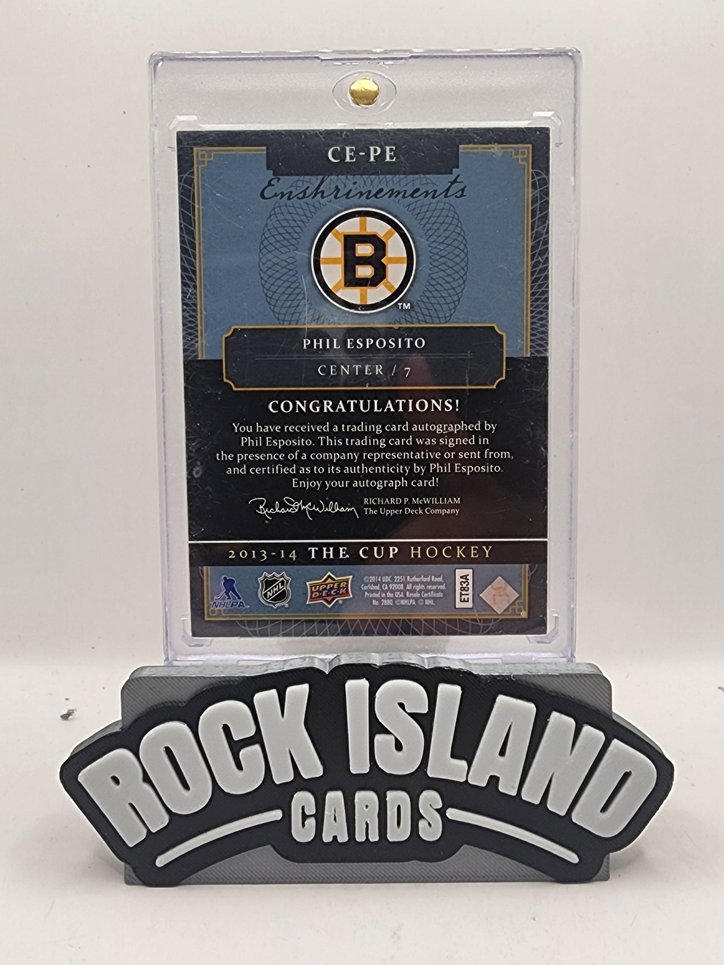 Phil Esposito 2013 Upper Deck The Cup Enshrinements #CE-PE 18/60