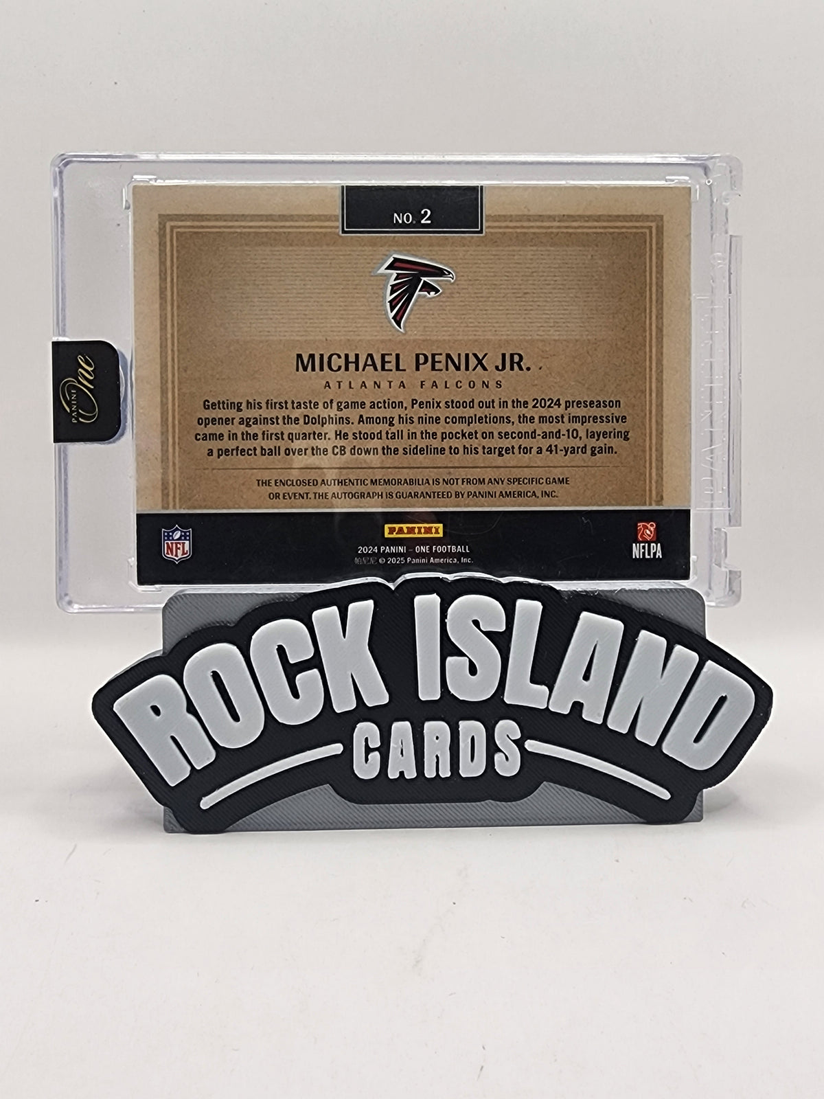 Michael Penix Jr. 2024 Panini One #2 /49 Rookie Patch Memorabilia