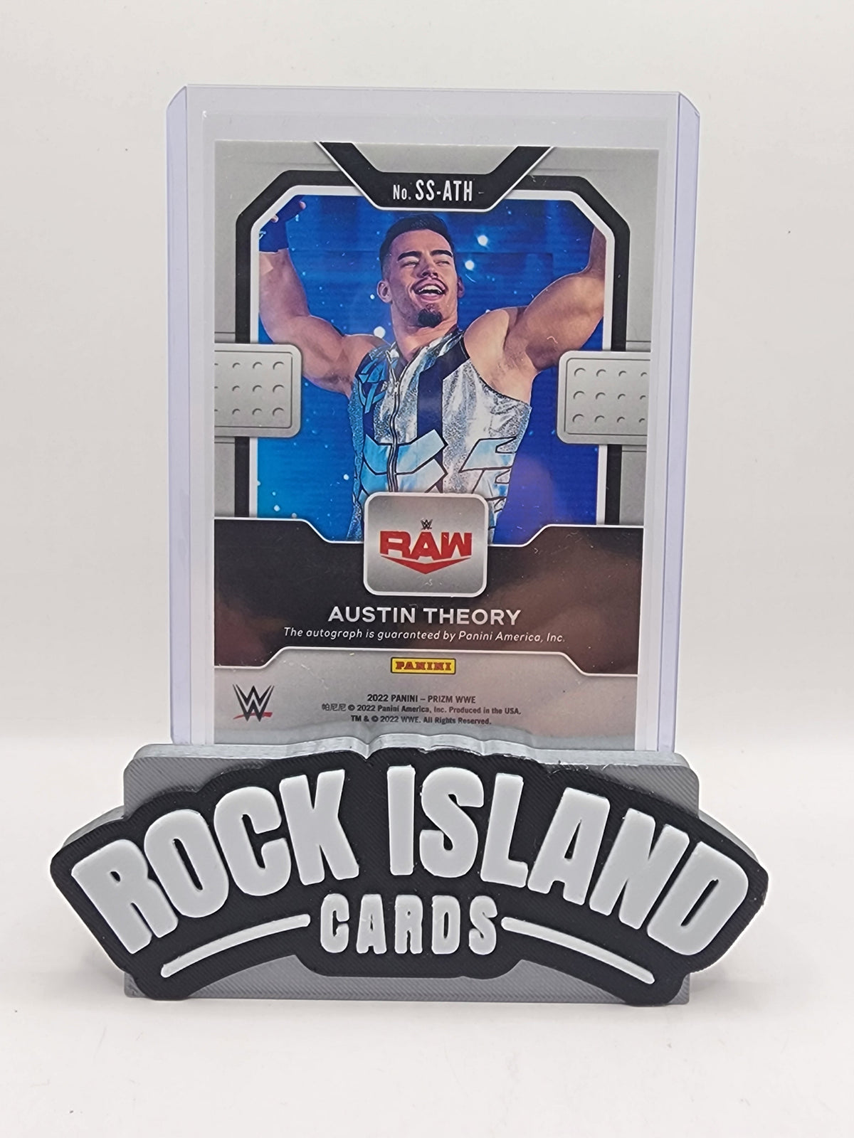 Austin Theory 2022 Panini Prizm WWE #SS-ATH Sensational Signatures