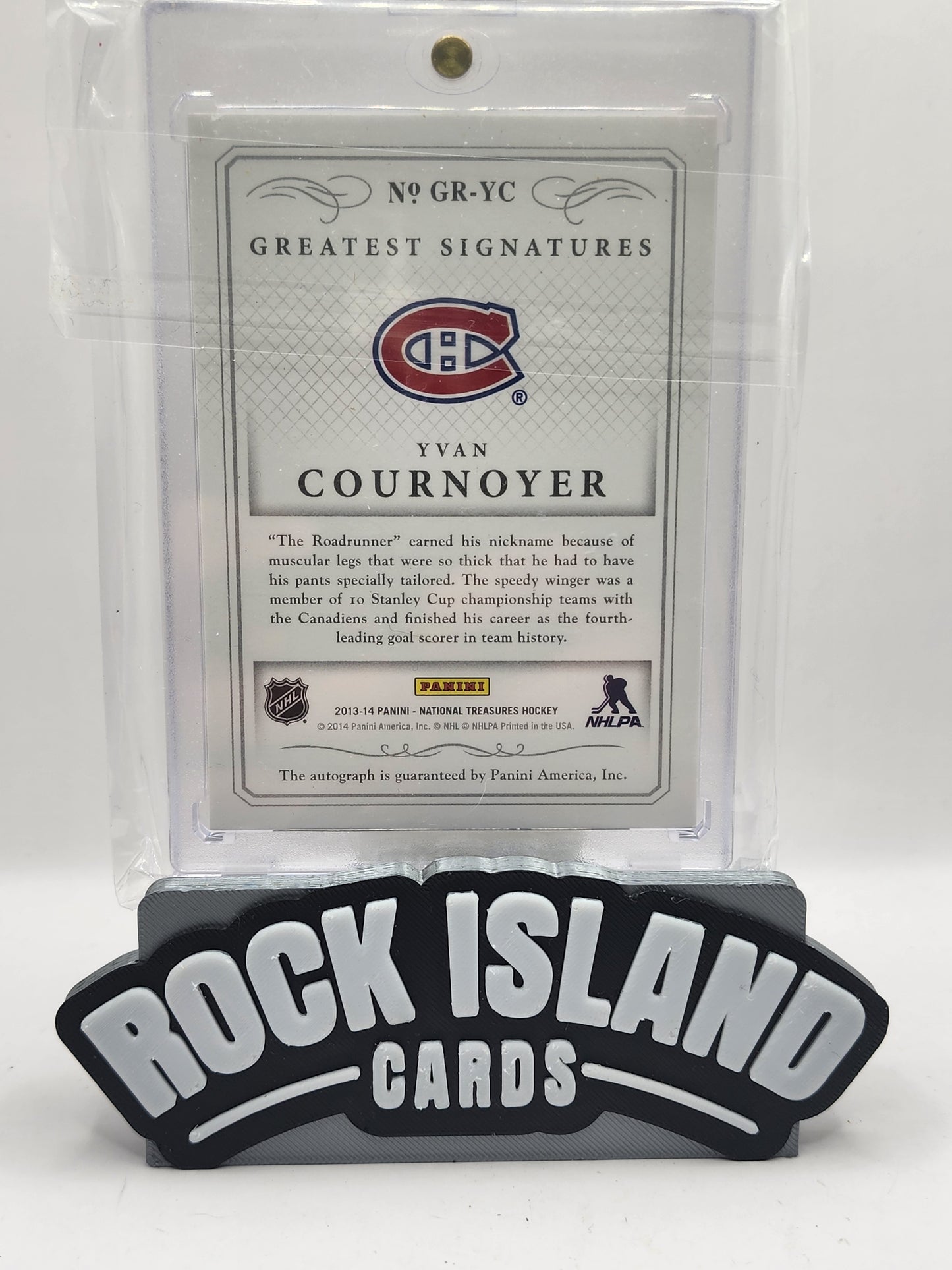 Yvan Cournoyer 2013-14 Panini National Treasures Greatest Signatures Auto /25