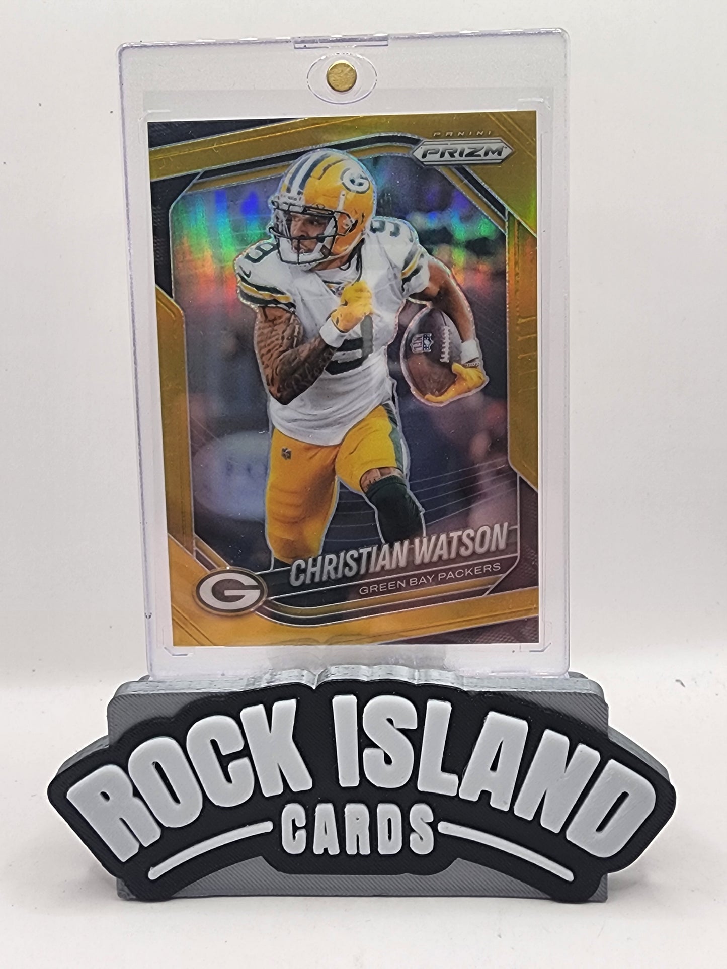 Christian Watson 2025 Panini Prizm #153 Gold 07/10