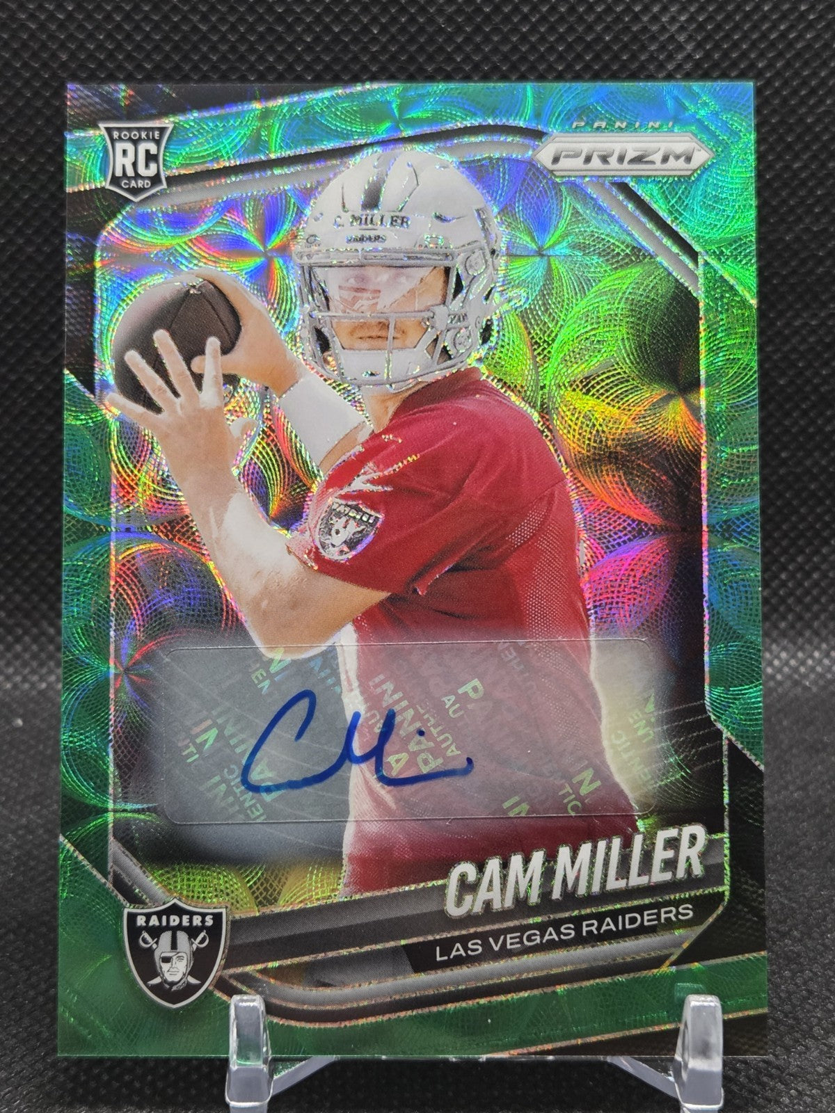 Cam Miller Prizm #362 Rookie Autographs Green Scope Prizm /75 Rookie