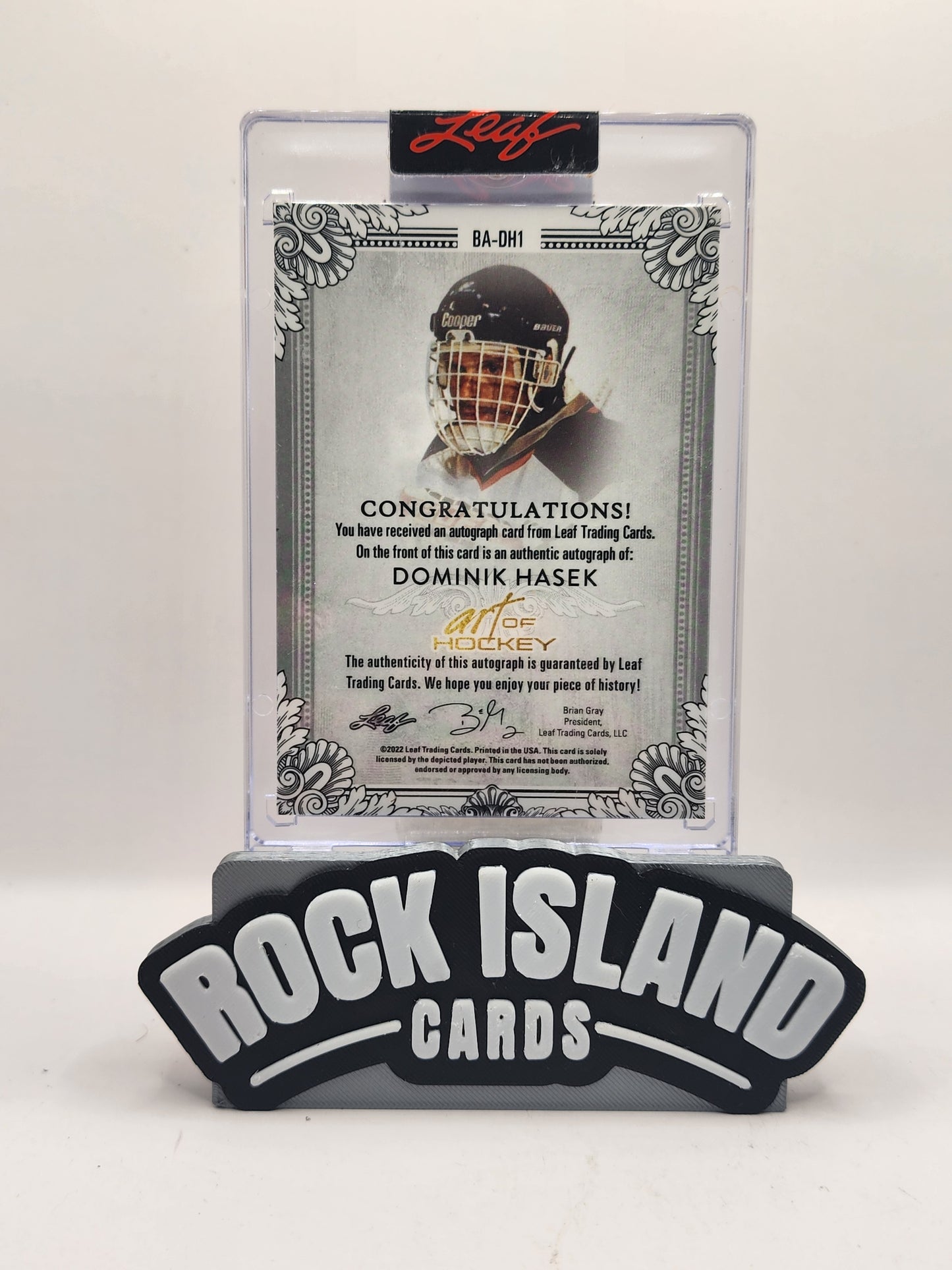 Dominik Hasek 2022 Leaf Art of Hockey #BA-DH1 Bronze 2/5