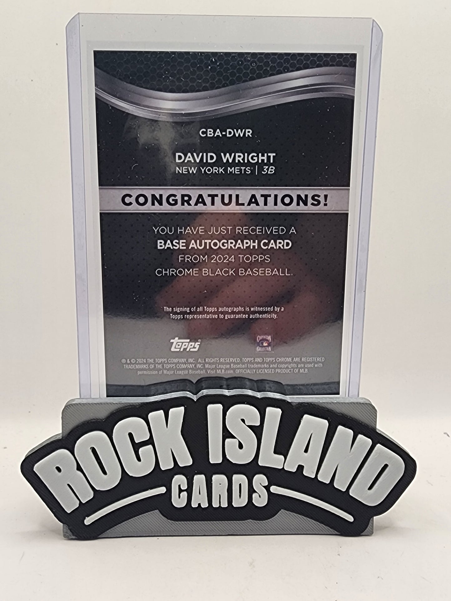 David Wright 2024 Topps Chrome Black #CBA-DWR Gold 48/50