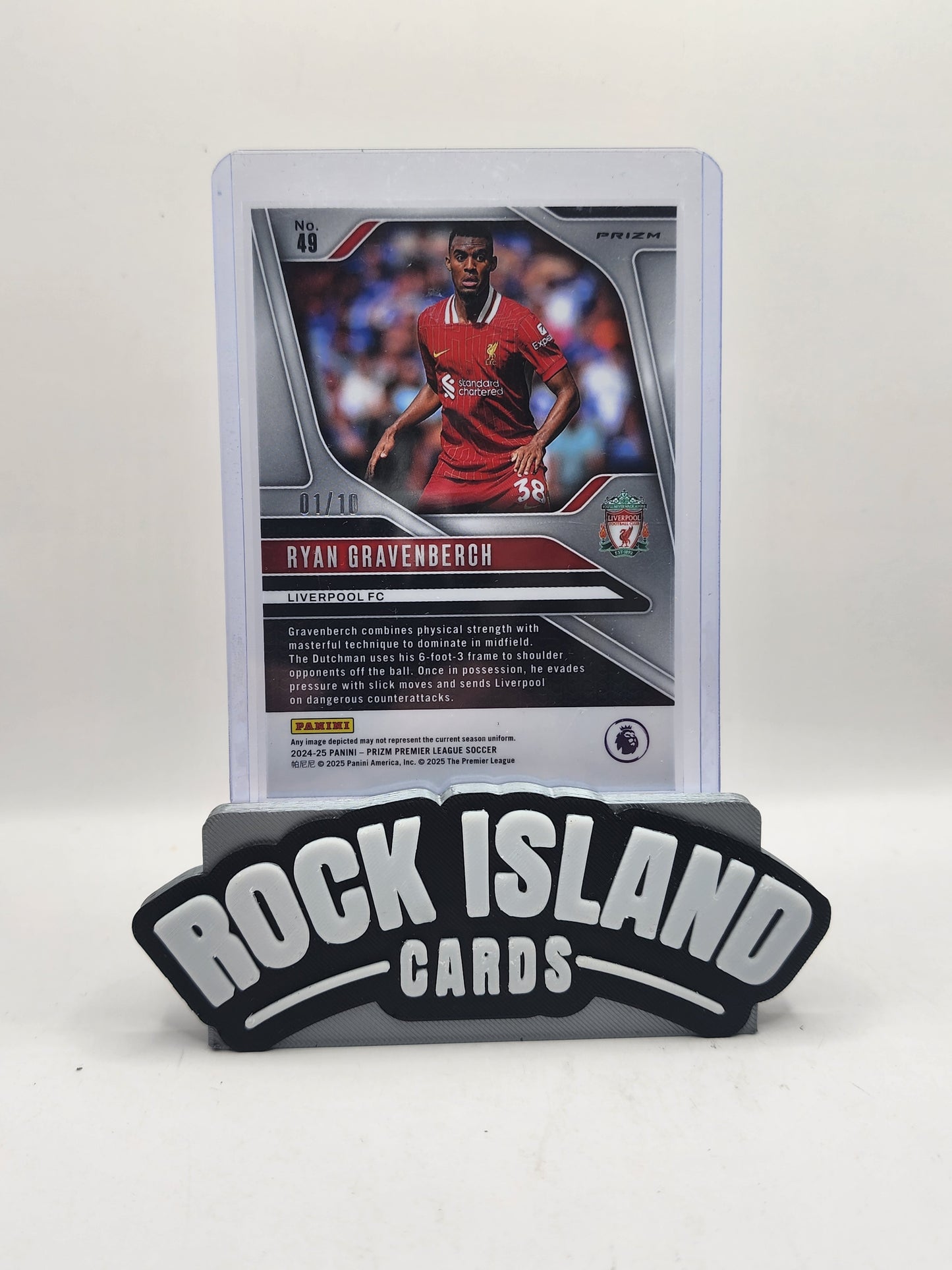 Ryan Gravenberch 2023-24 Panini Prizm #No. 49 Gold Disco 01/10