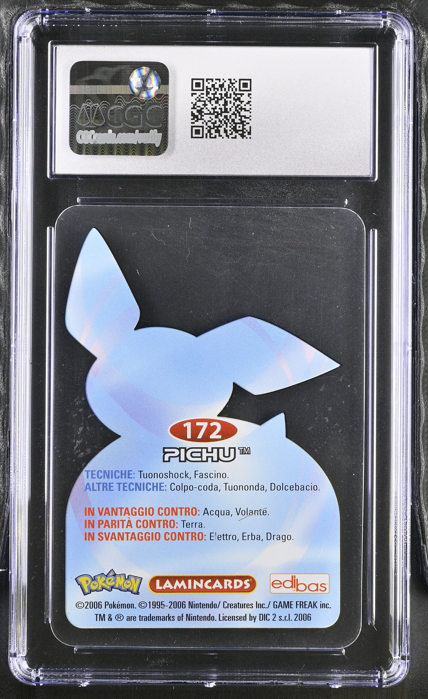 Pichu 2006 Pokemon Lamincards PokeMon #172 CGC 6