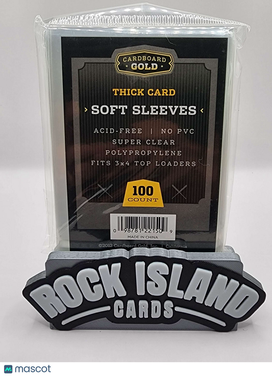 Cardboard Gold Thick Card Soft Sleeves - 100 Count