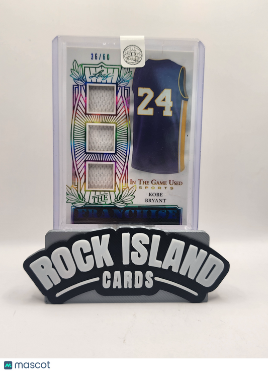 Kobe Bryant 2024 Leaf In The Game Used Sports #TF-KB1 Game Used 36/60 Patch