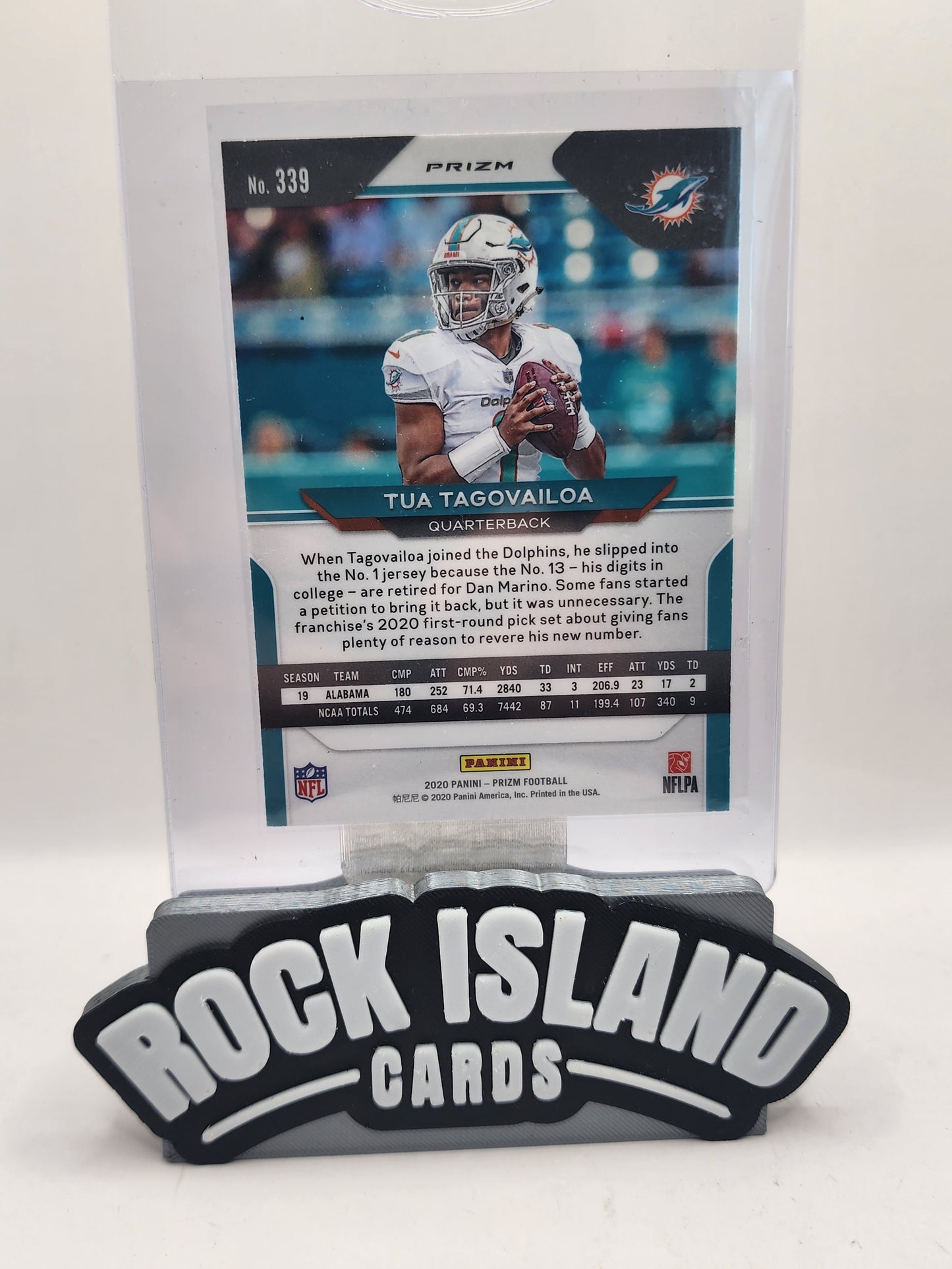 Tua Tagovailoa 2020 Panini Prizm #339 Pink Rookie