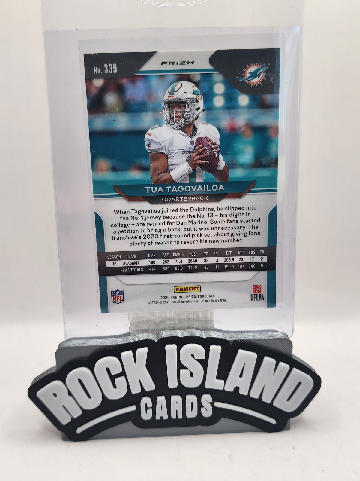 Tua Tagovailoa 2020 Panini Prizm #339 Pink Rookie