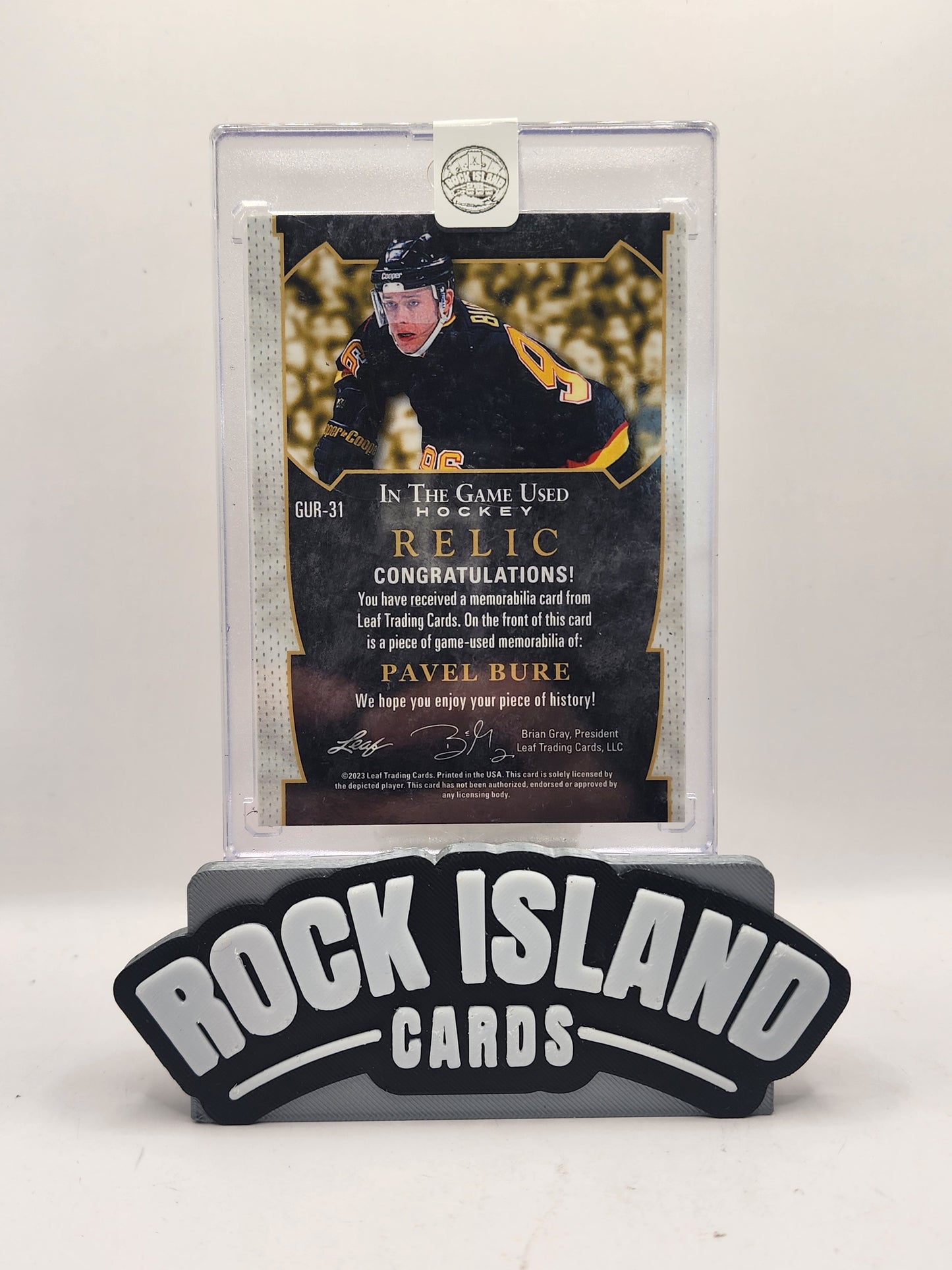 Pavel Bure 2023 In The Game Used Hockey #GUB-31 06/20 Game-Used Jersey Relic