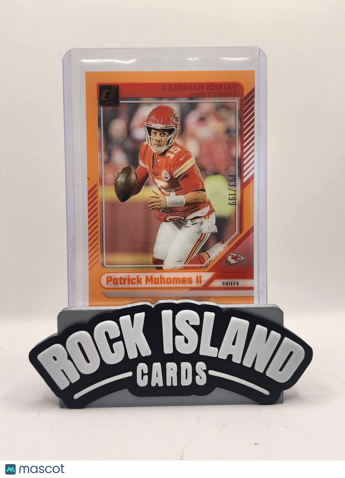 Patrick Mahomes II 2024 Panini Donruss Clearly #27 Orange 193/199
