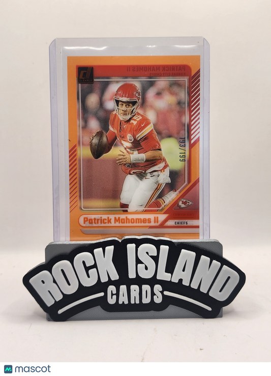 Patrick Mahomes II 2024 Panini Donruss Clearly #27 Orange 193/199
