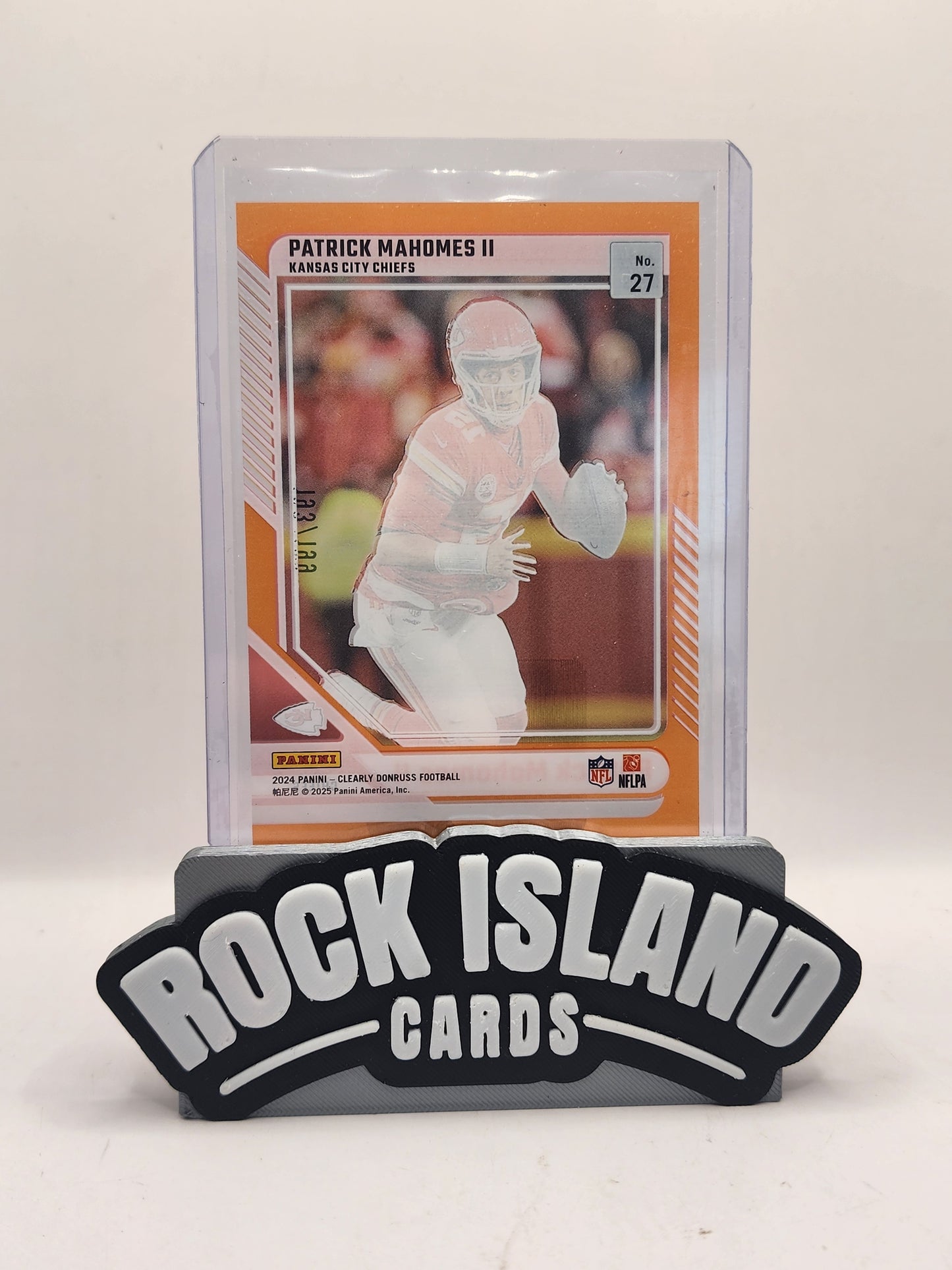 Patrick Mahomes II 2024 Panini Donruss Clearly #27 Orange 193/199