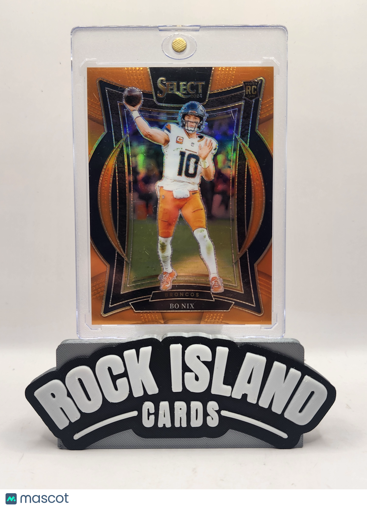 Bo Nix 2024 Panini Select #30 Orange Rookie 29/49