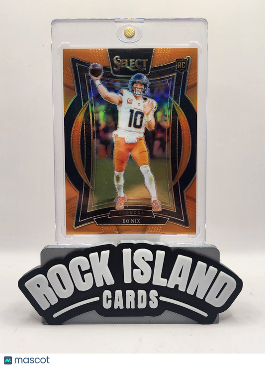 Bo Nix 2024 Panini Select #30 Orange Rookie 29/49
