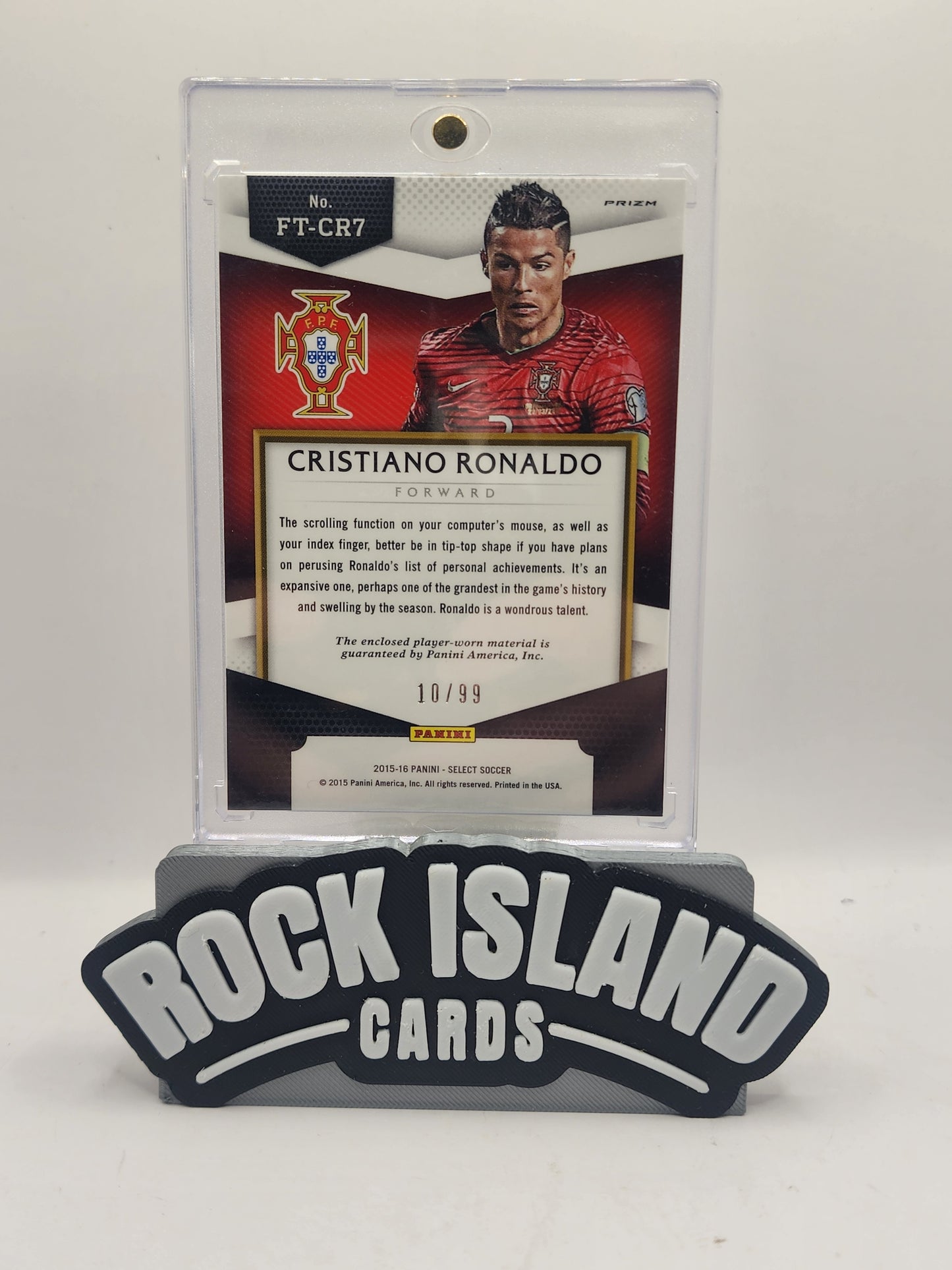 Cristiano Ronaldo 2015 Panini Select #FT-CR7 First Team Blue Patch 10/99