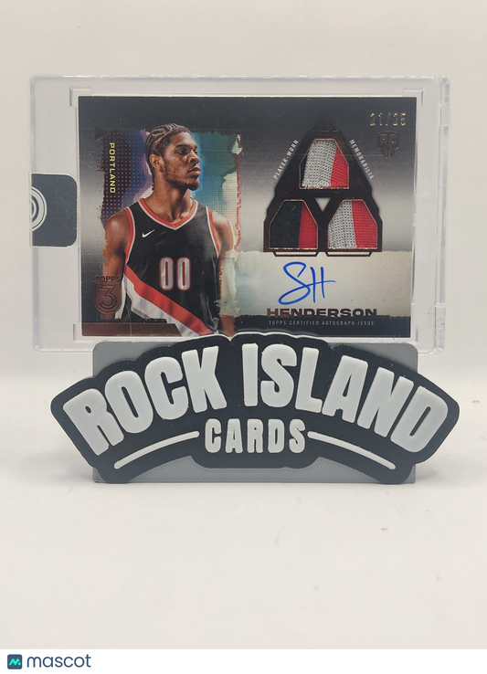 Scoot Henderson 2024 Topps 3 #103 21/26 Patch