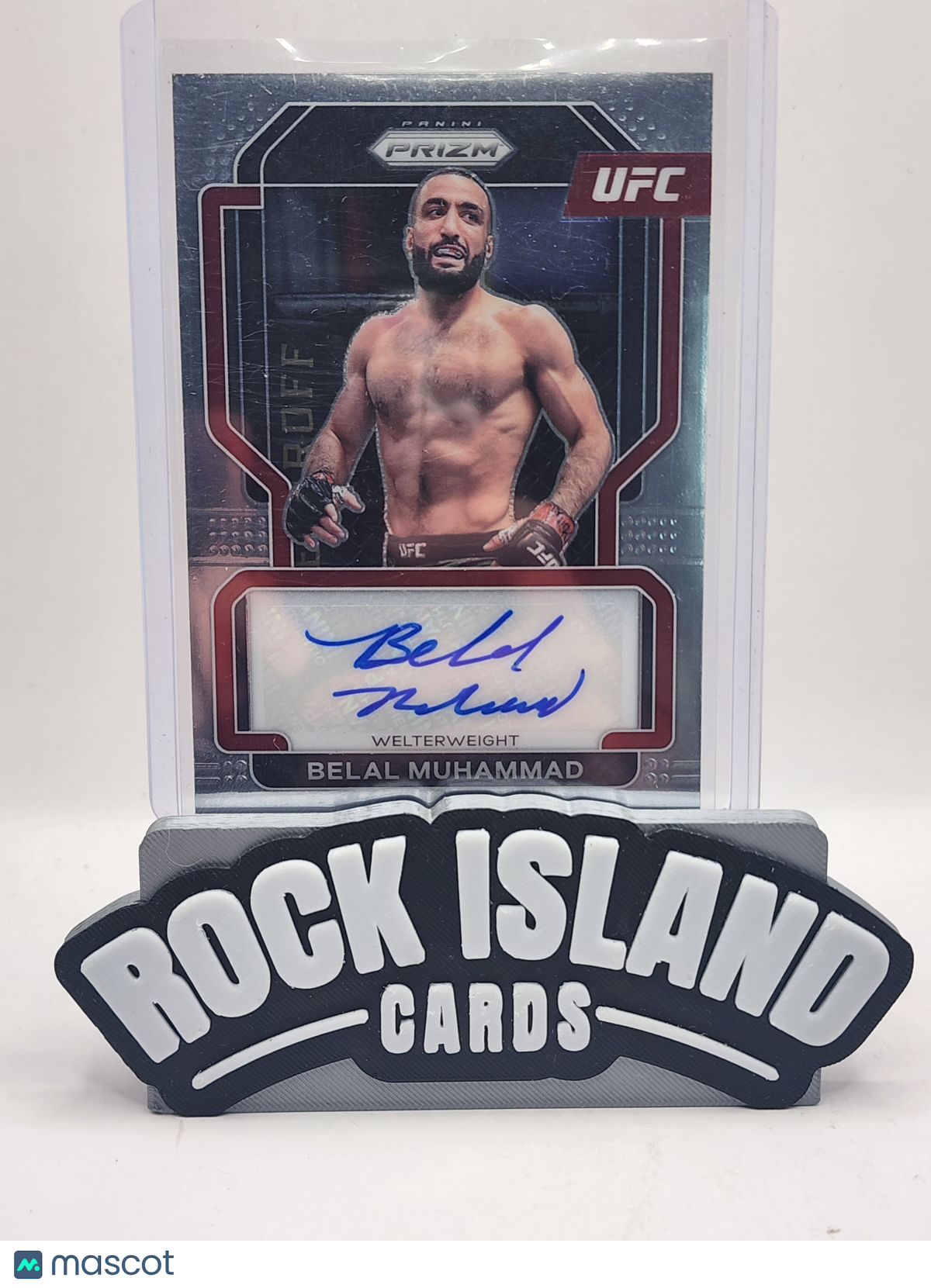Belal Muhammad 2022 Panini Prizm UFC Signatures #SG-BMH