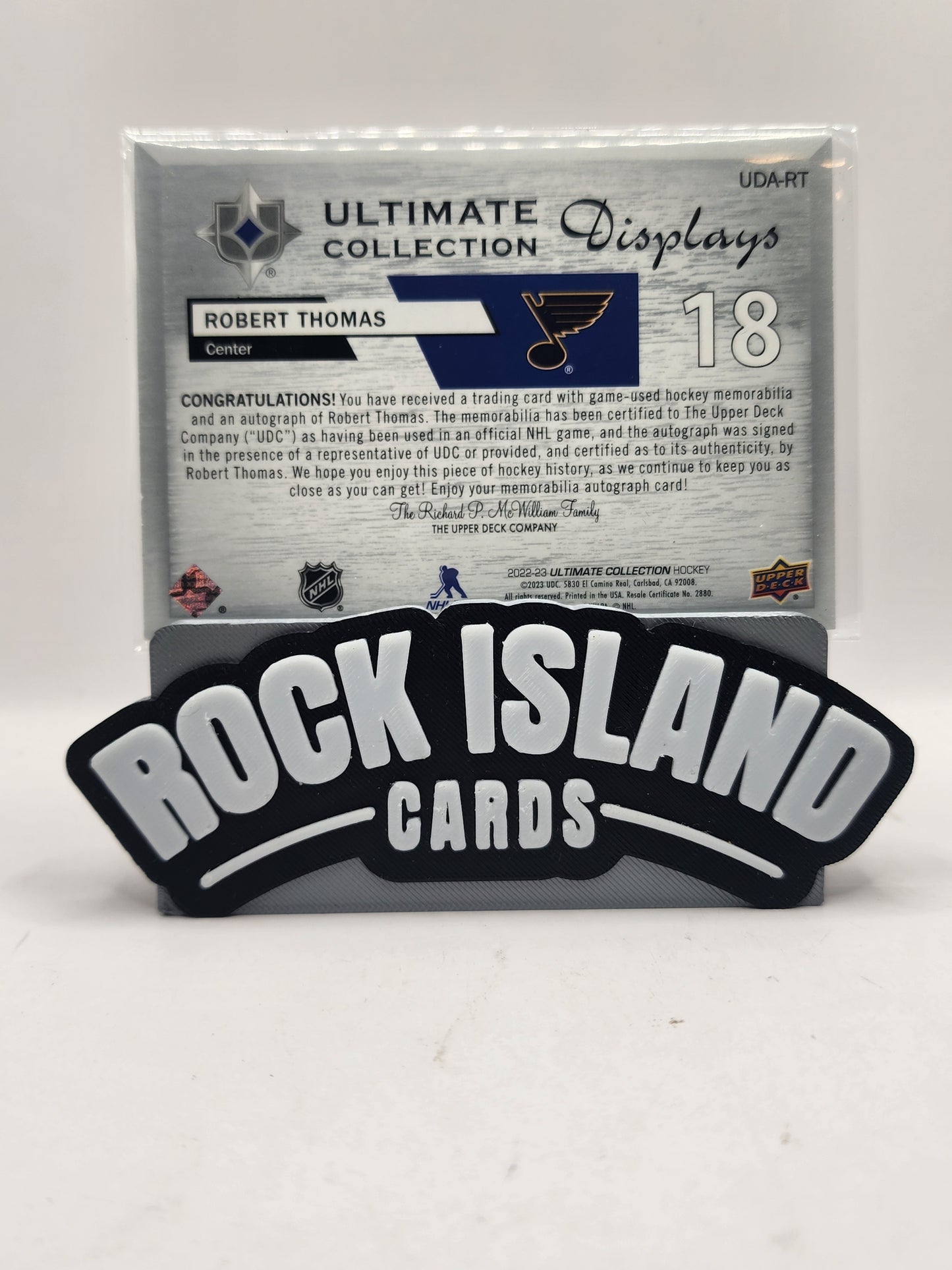 Robert Thomas 2019 Upper Deck Ultimate Collection Displays #UDA-RT 38/99 Patch