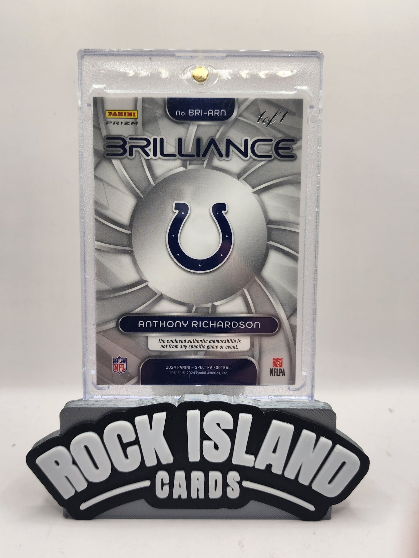 Anthony Richardson 2024 Panini Certified Brilliance #BRI-ARN Gold Vinyl 1 of 1