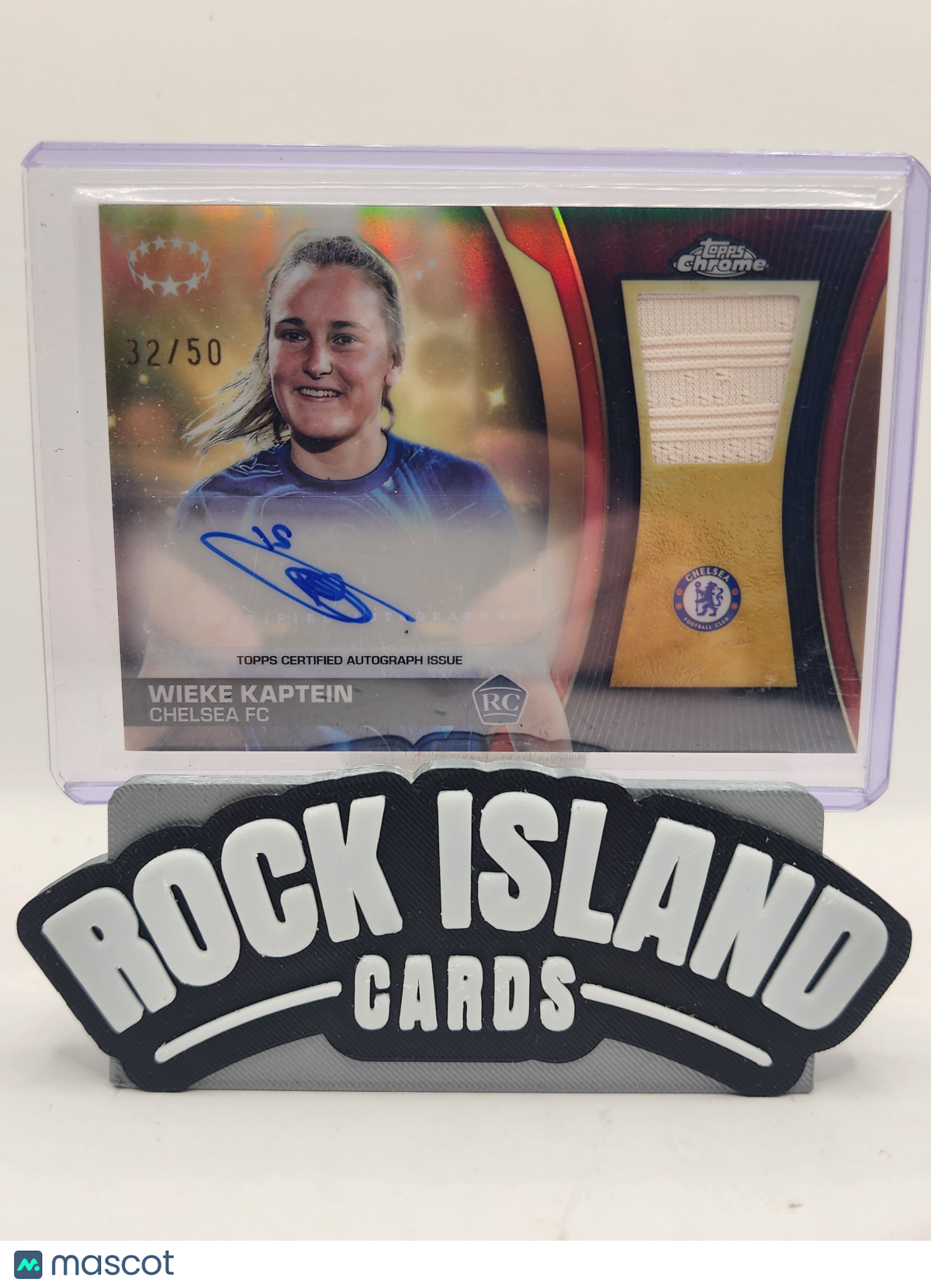 Wieke Kaptein 2025 Topps Chrome UEFA Women's Champions League #CPAR-WK RC 32/50