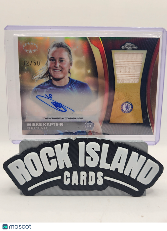 Wieke Kaptein 2025 Topps Chrome UEFA Women's Champions League #CPAR-WK RC 32/50