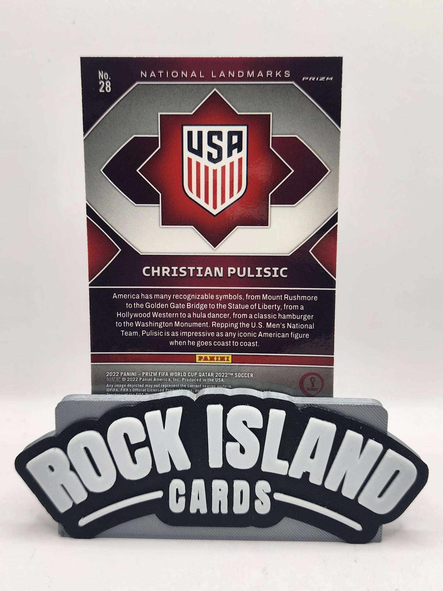 Christian Pulisic 2022 Panini Prizm FIFA World Cup Qatar 2022 National Landmarks