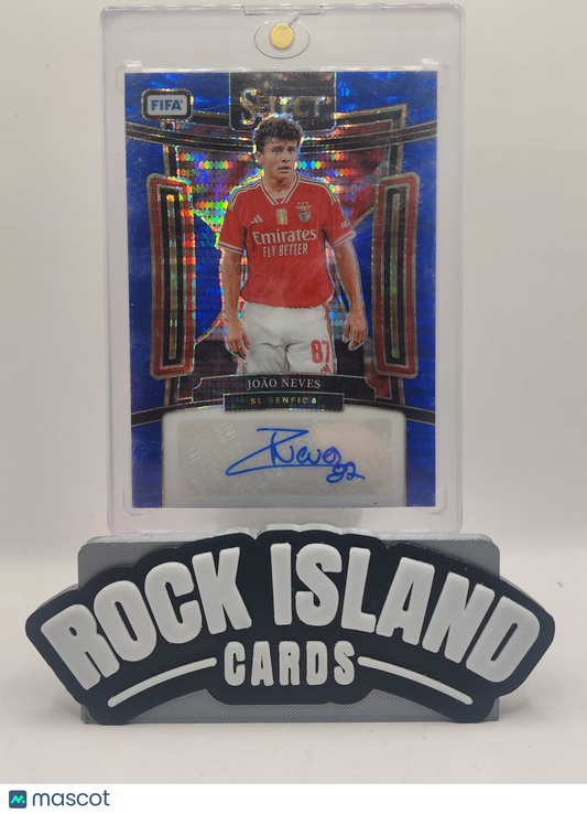 João Neves 2023-24 Panini Select FIFA #S-JN Blue Pulsar Auto
