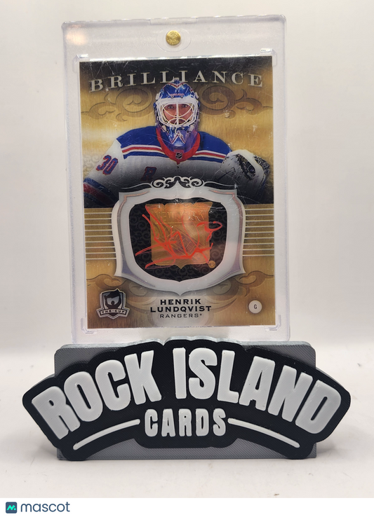 Henrik Lundqvist 2019 Upper Deck The Cup Brilliance #B-HL Hard-Signed Autograph