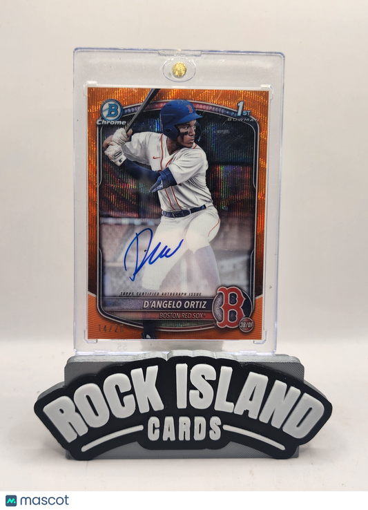 D'Angelo Ortiz 2024 Bowman Chrome 1st #CPA-DO Orange Shimmer Refractor /25 Auto