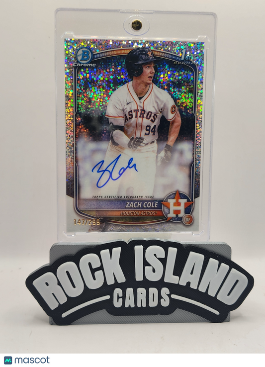 Zach Cole 2024 Bowman Chrome #CPA-ZC Speckle Refractor 147/299